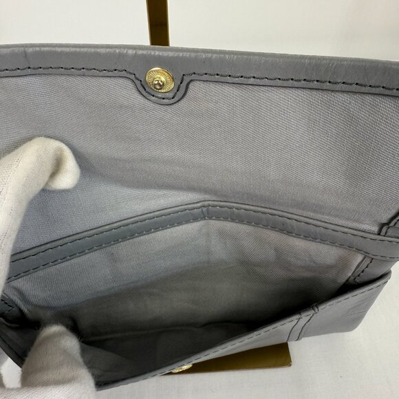 Fossil Ellis Multifunction Gray Leather Wallet - Picture 7 of 8